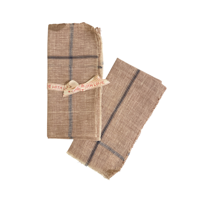 2 Serviettes de Table Beige