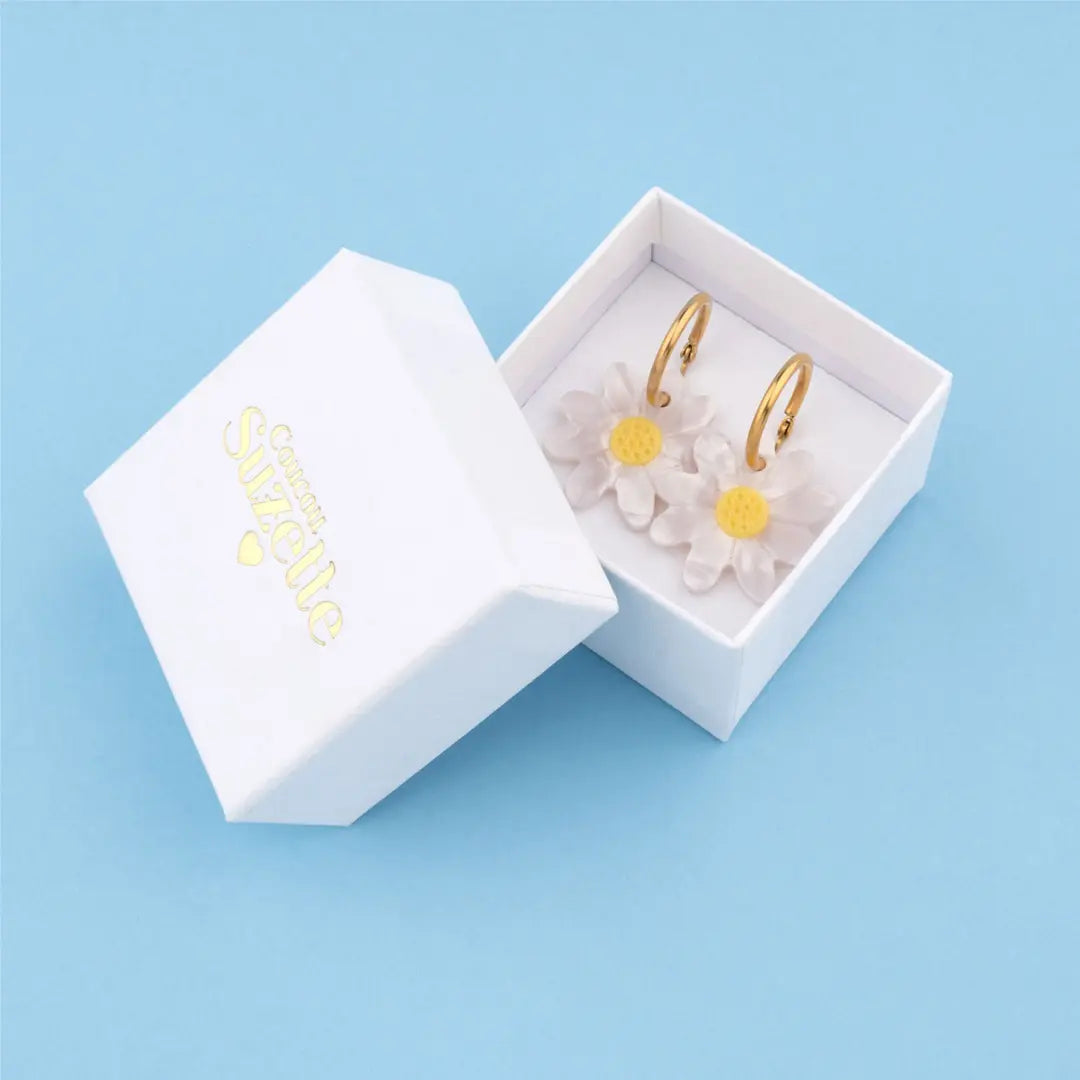 Boucles d'oreilles Pâquerette