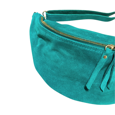 Banane Cuir Nubuck Turquoise L