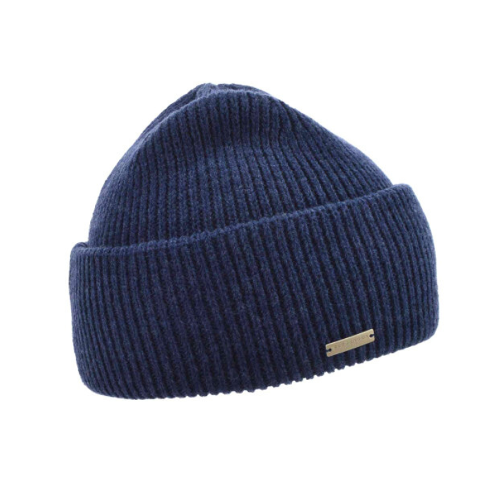 Bonnet Revers Côtelés Marine