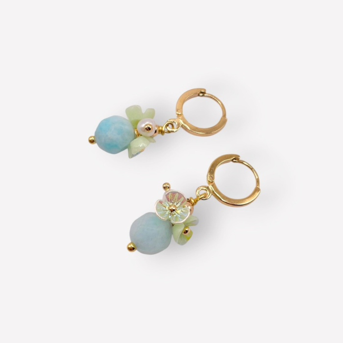 Boucles d'Oreilles Rosa Turquoise