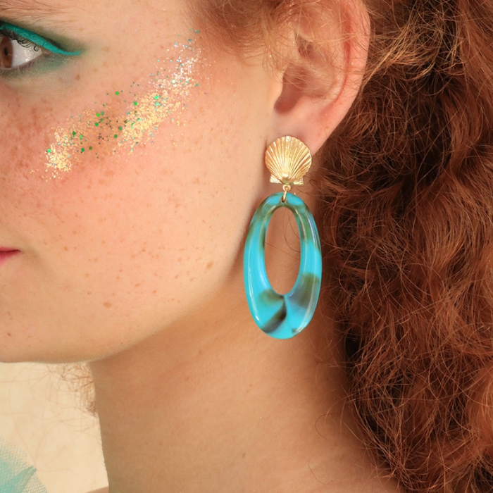 Boucles d'Oreilles Callia Turquoise