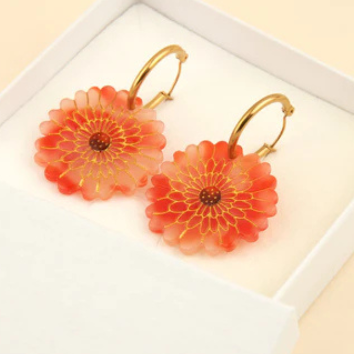 Boucles d’Oreilles Dahlia