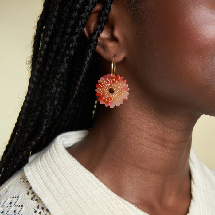 Boucles d’Oreilles Dahlia