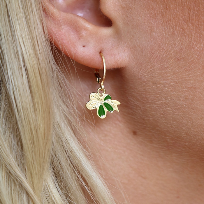 Boucles d'Oreilles Nymphea Emeraude