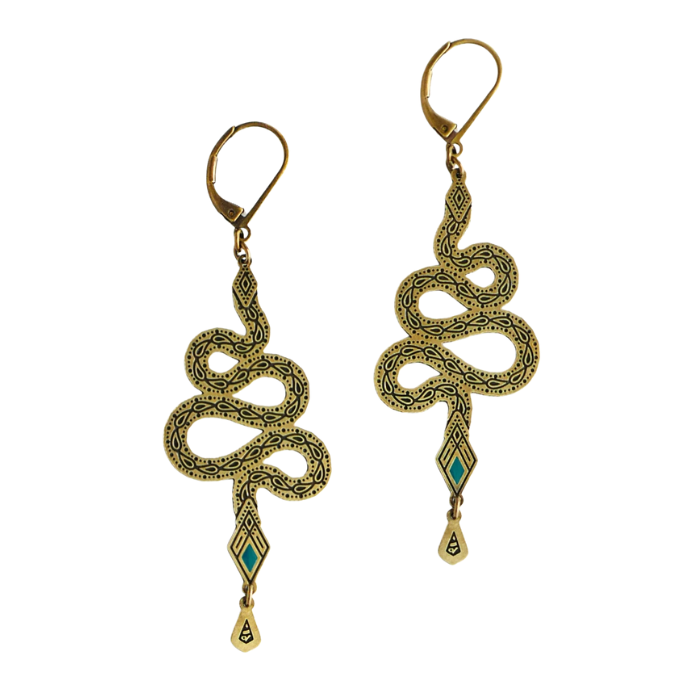 Boucles d'oreilles Cléopâtre Serpent