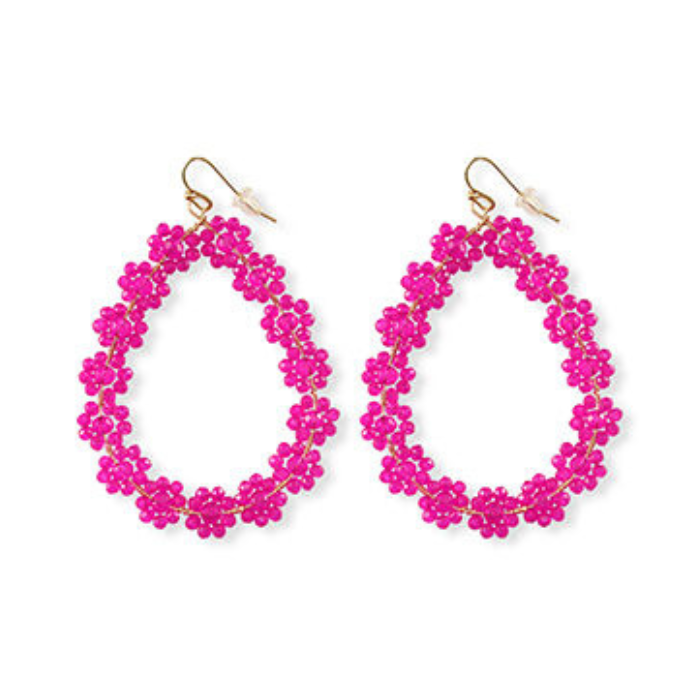Boucles d'oreilles Fleurs Fuchsia