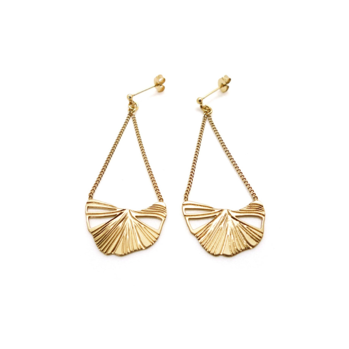 Boucles d’oreilles Longues Gingko