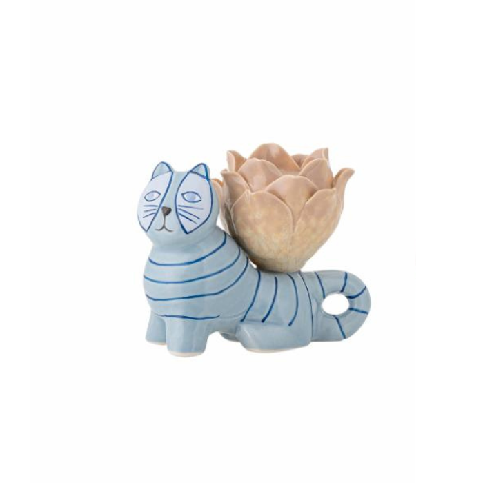 Bougeoir Chat Bleu