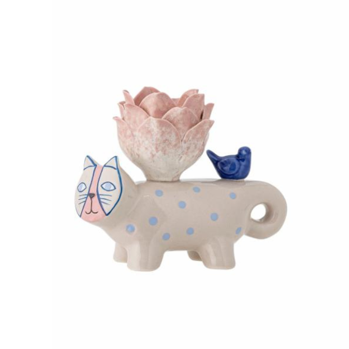 Bougeoir Chat Rose