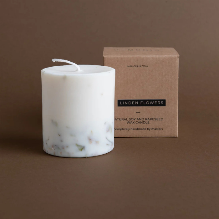 Bougie Pilier Fleurs de Tilleul