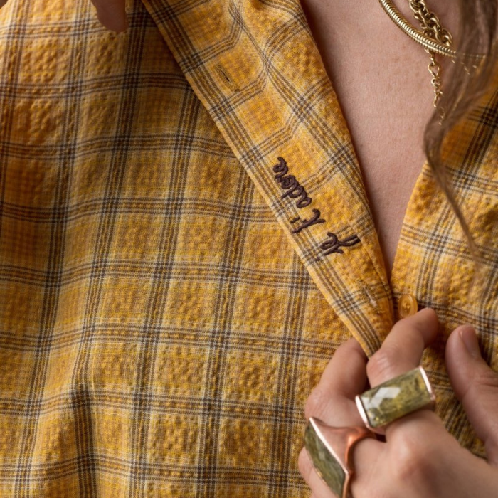 Chemise Carreaux Moutarde