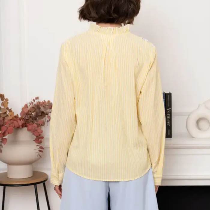 Chemisier Rayures Jaune