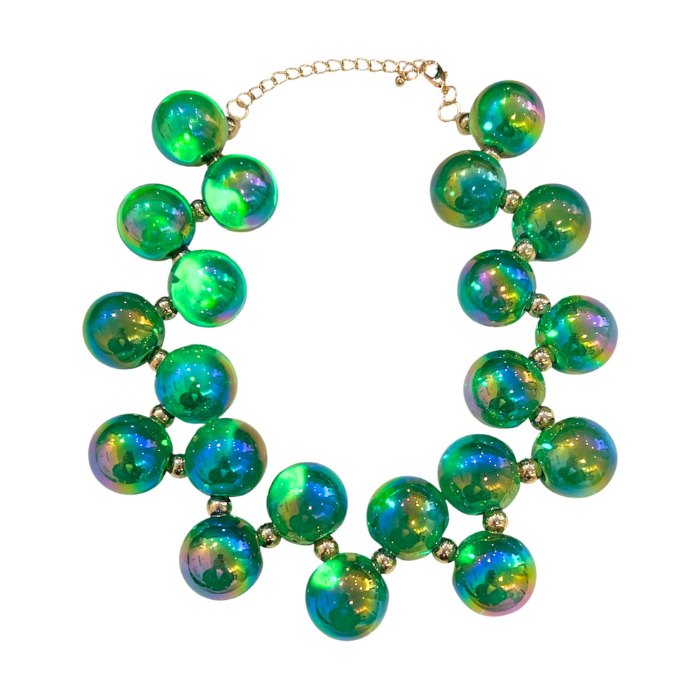 Collier Bulles Vert