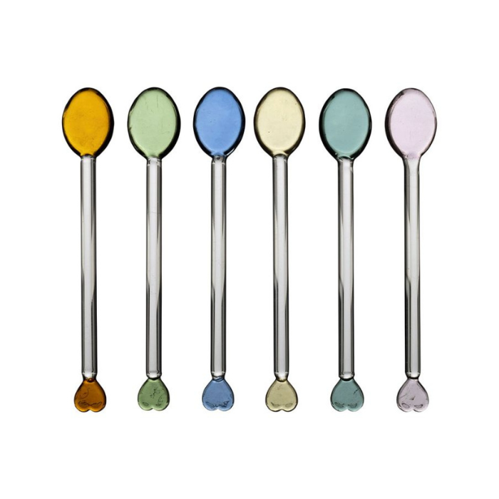 Cuillères en verre Coeur