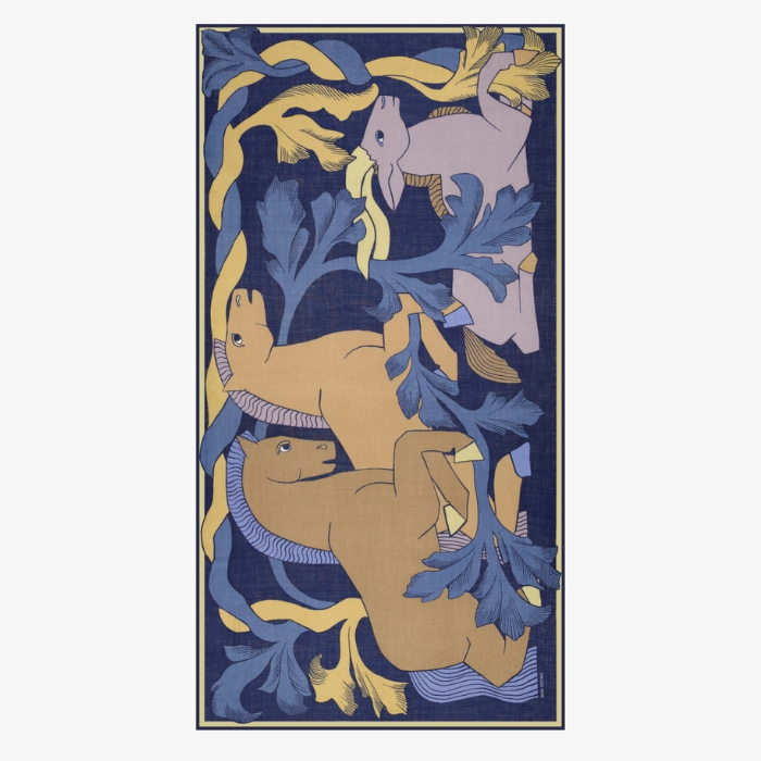 Echarpe Cavale Bleue