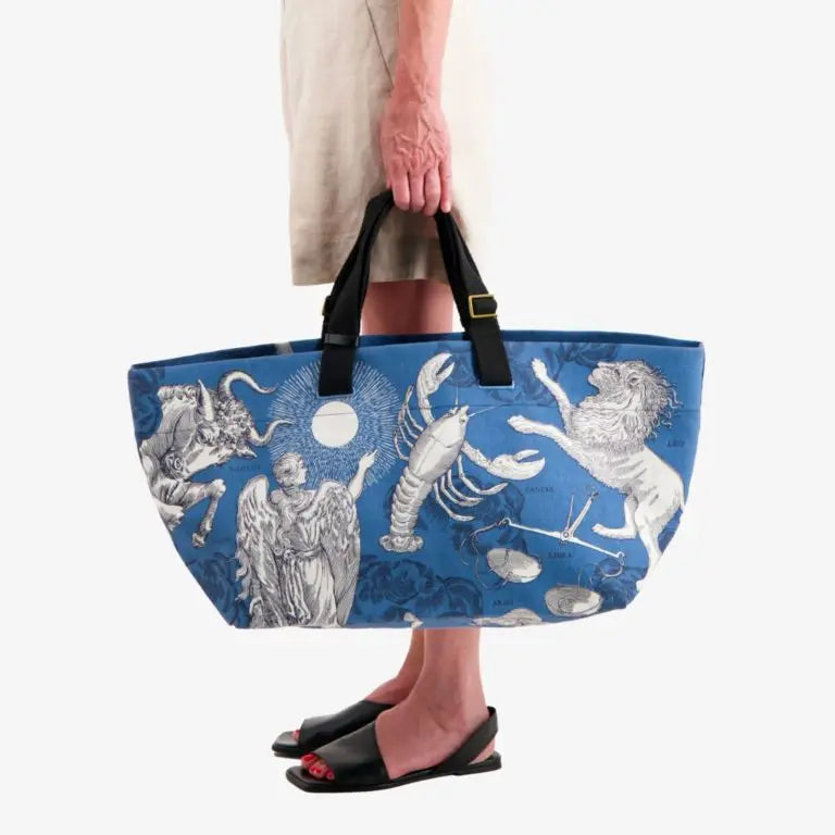 Large Blue Astrology Tote