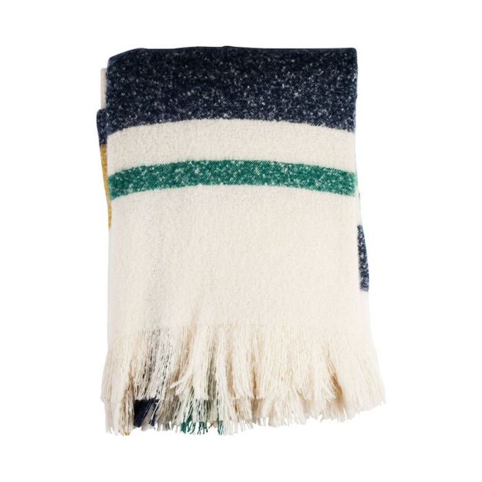 Plaid Tartan Vert et Moutarde