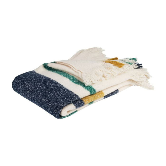 Plaid Tartan Vert et Moutarde