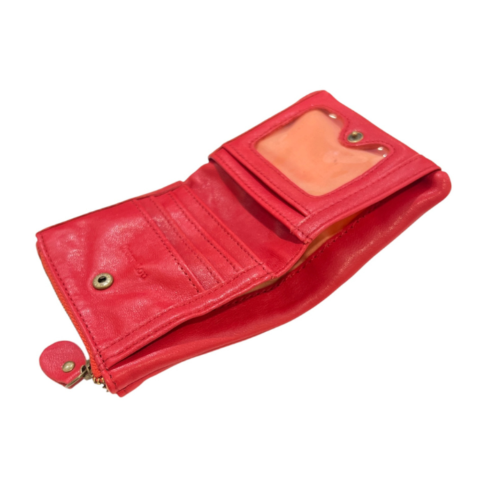 Porte-Monnaie Cuir Rouge