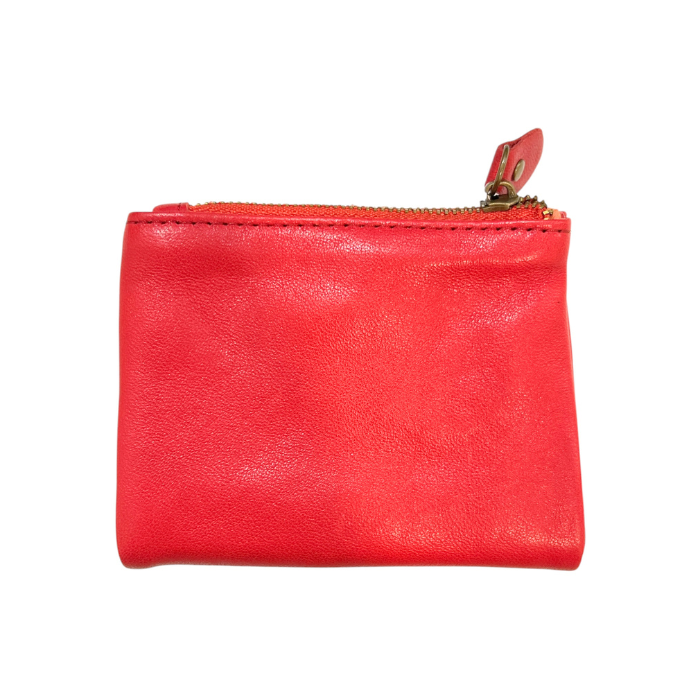 Porte-Monnaie Cuir Rouge