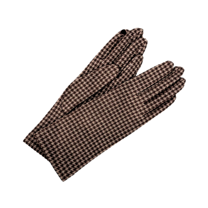 Gants Pied-de-poule Beige