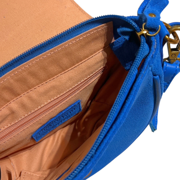 Sac Cuir Luna Bleu