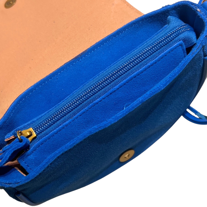 Sac Cuir Luna Bleu