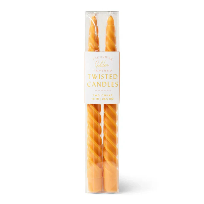 Set 2 Bougies Torsadées Orange