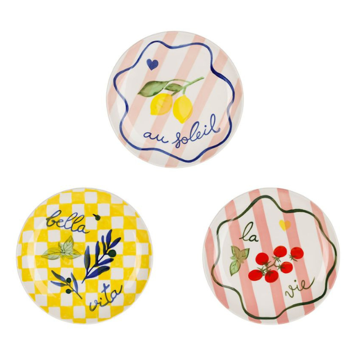 Set 3 Assiettes Bella