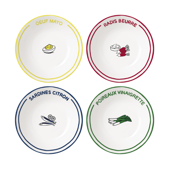Set 4 Assiettes Bouillon