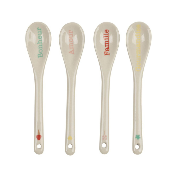 Set 4 Cuillères Céramique