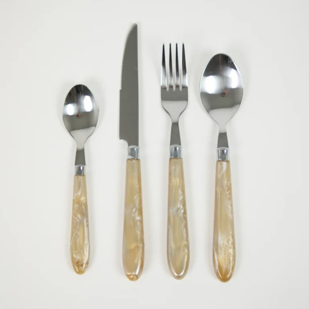 Set Couverts Nacre Ivoire