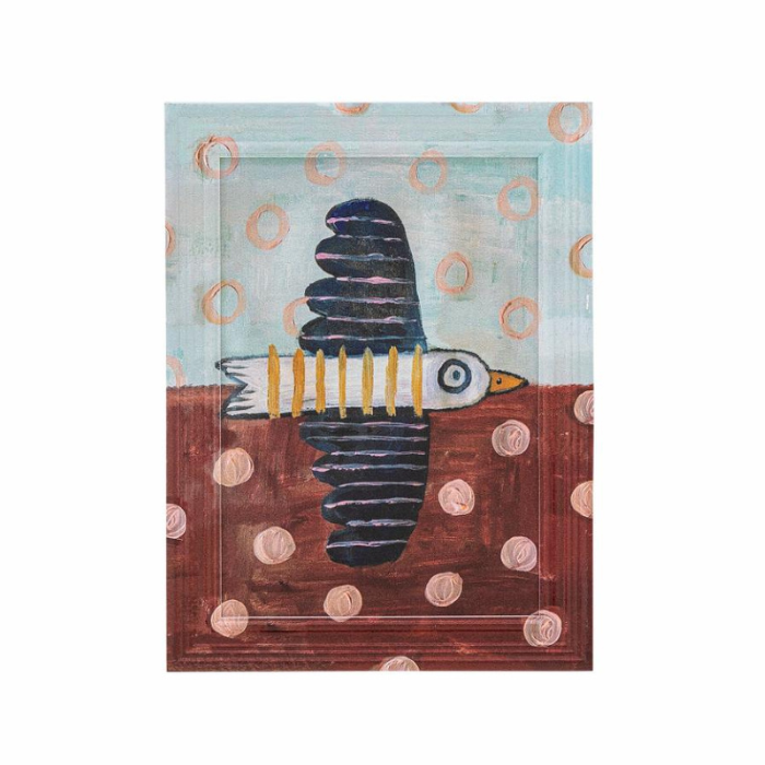 Tableau Oiseau à Pois