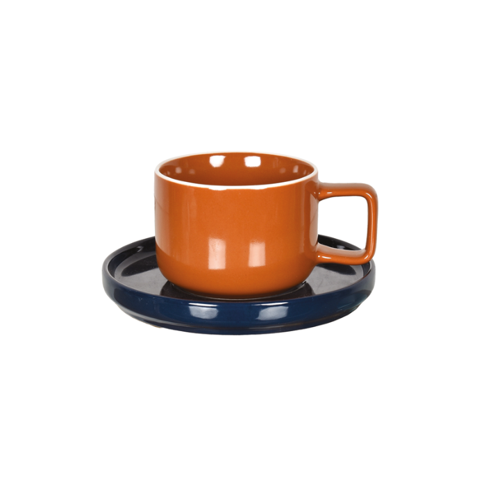 Tasse et Sous-Tasse Bicolore