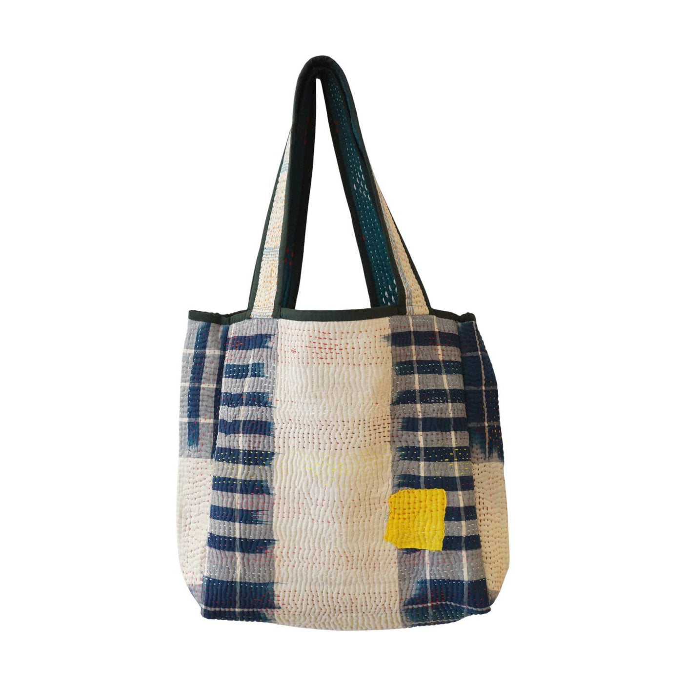 Tote Bag Kantha Bleu Canard