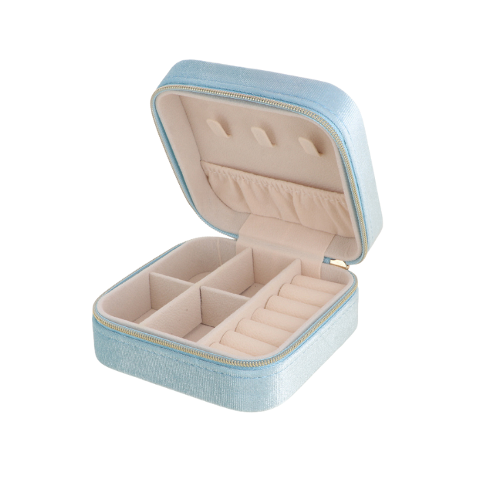 Boite Bijoux Velours Bleu