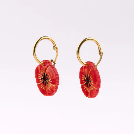Boucles d'oreilles Coquelicot