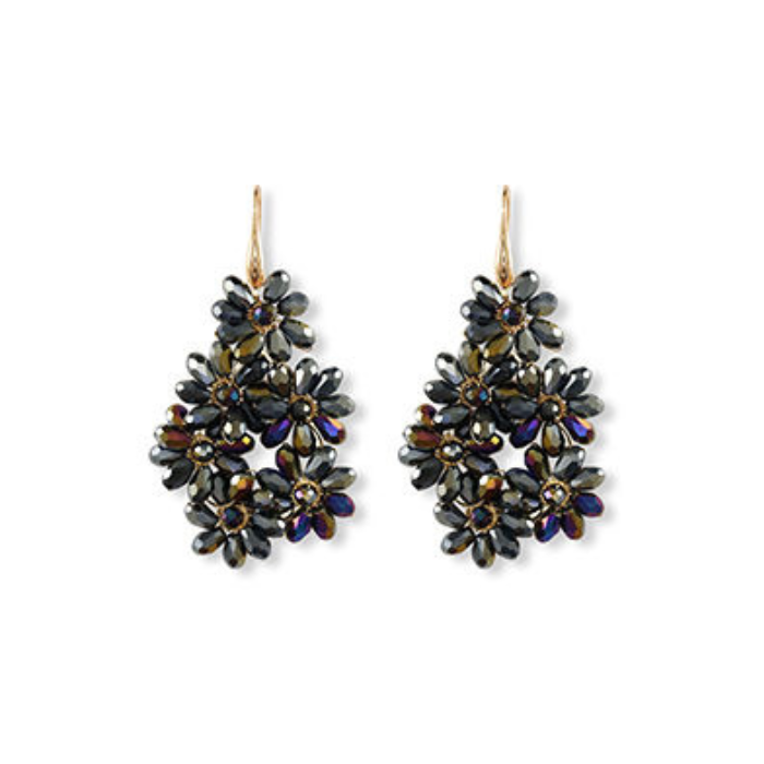 Boucles d'oreilles Fleurs Nuit