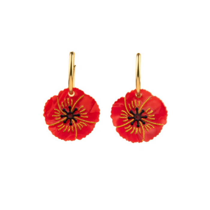 Boucles d'oreilles Coquelicot