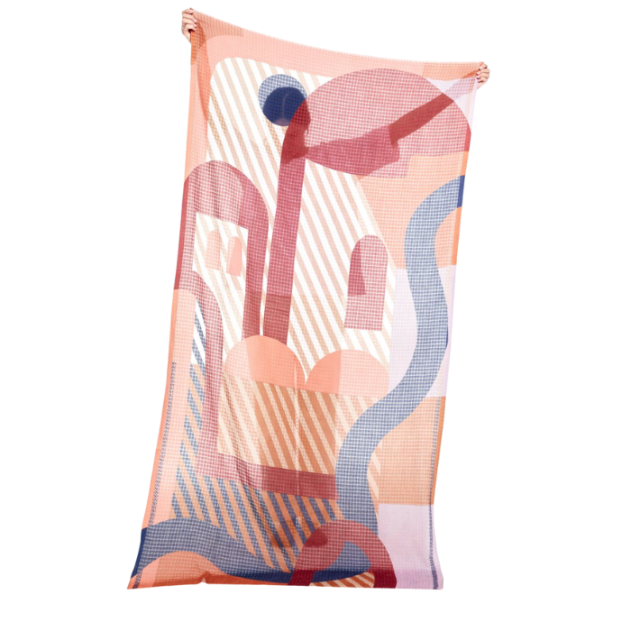 Foulard Carte Postale Brun