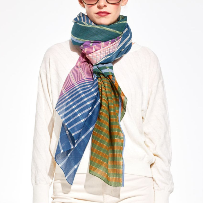 Foulard Vibrant Bleu Violet