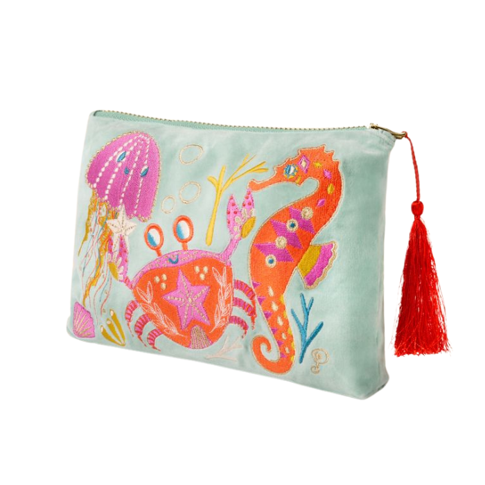 Pochette Velours Crabe