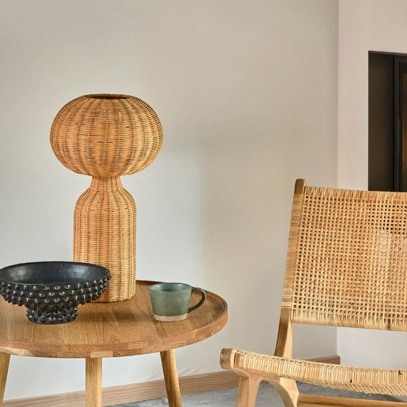 Lampe à poser Rotin
