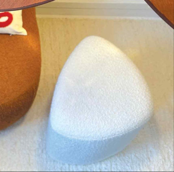 Pouf textile bouclettes craie