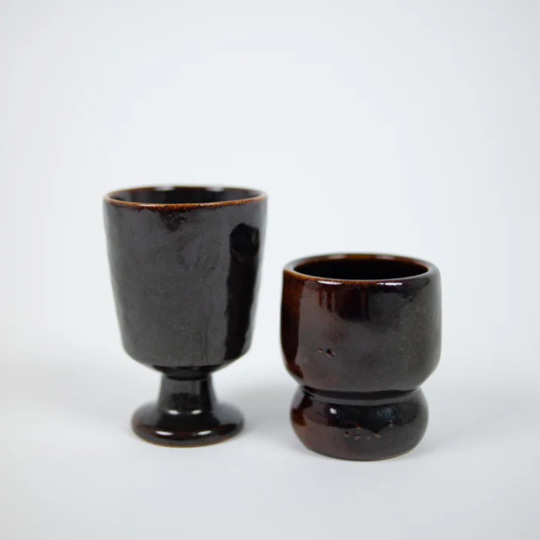 Verre à Pied Marron Glacé