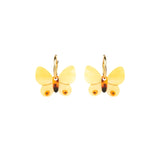 Yellow Butterfly Earrings