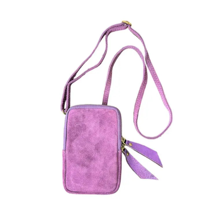 Pochette Téléphone Nubuck Violet