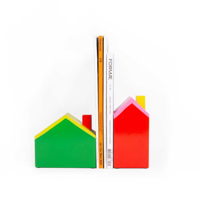 2 Serres-Livres Maison Vert et Rouge