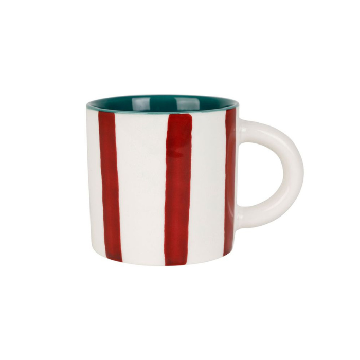 2 Tasses Rayées Bordeaux